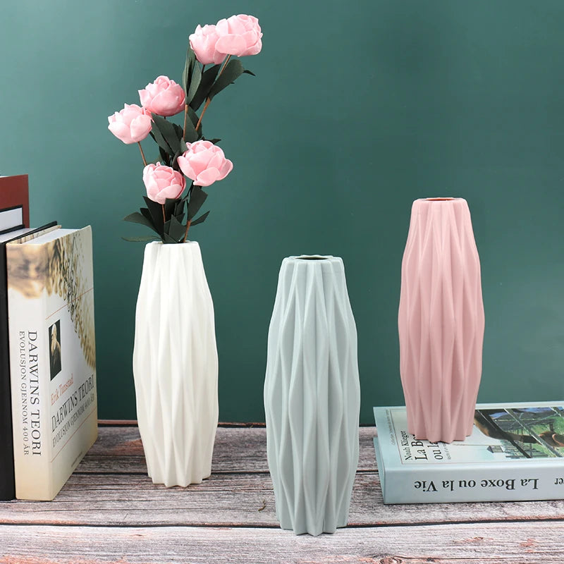 Vaso Elegante com padrão Diamante
